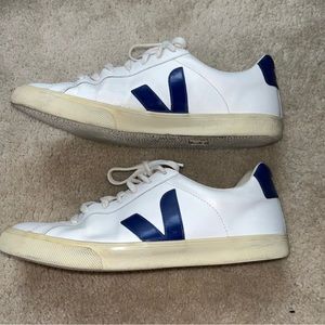 Veja Esplar Leather White Navy